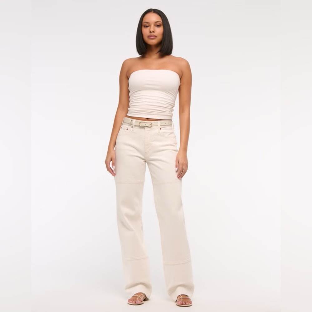 Abercrombie & Fitch Cream Jeans